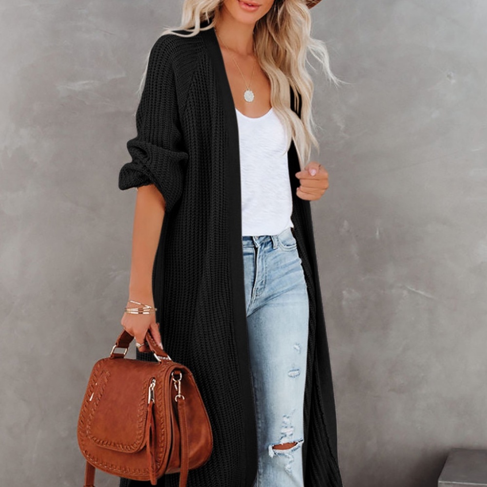 Black Cardigan Sweater